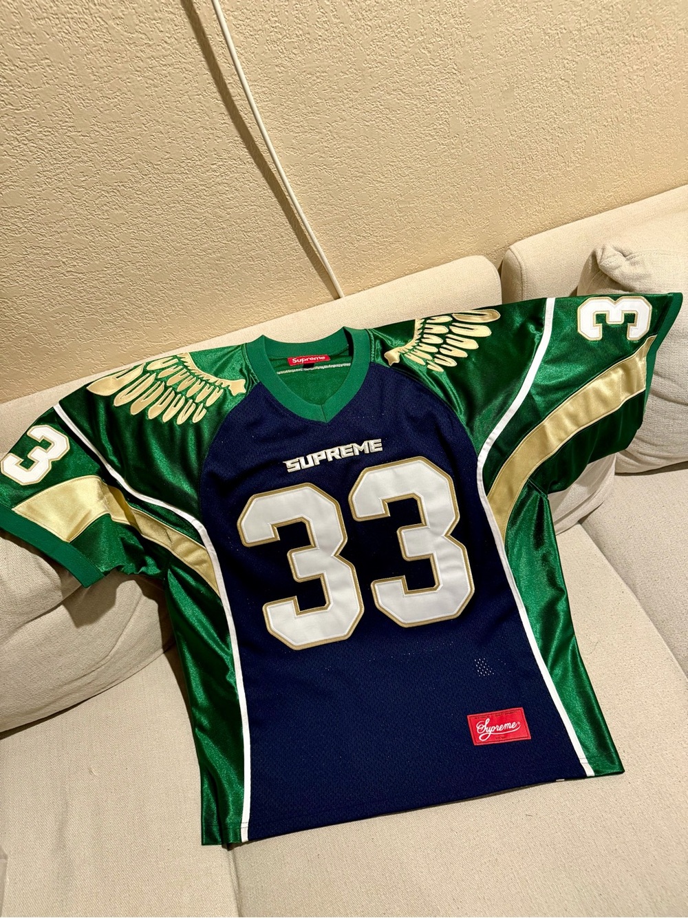 Supreme Wings Football Jersey size Small Navy
